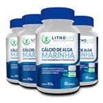 Ficha técnica e caractérísticas do produto Cálcio de Alga Marinha com Magnésio e Vitamina D3 - 4 Unidades