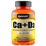 Ficha técnica e caractérísticas do produto Calcio + Vitamina D3 450mg 120 Caps Apisnutri