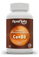 Ficha técnica e caractérísticas do produto Cálcio + Vitamina D3 - 450mg (120 Caps) - Apsinutri