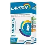 Ficha técnica e caractérísticas do produto Cálcio + Vitamina D3 com 60 Comprimidos - Lavitan