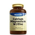 Ficha técnica e caractérísticas do produto Calcium Magnesium W/Zinc 120 Cápsulas Vitaminlife