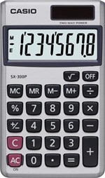 Ficha técnica e caractérísticas do produto Calculadora Casio de Bolso SX-300P Branco