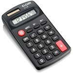 Ficha técnica e caractérísticas do produto Calculadora de Bolso 8 Digitos 4 Preto CB1485 1 UN Elgin
