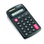 Ficha técnica e caractérísticas do produto Calculadora De Bolso 8 Dígitos Preta Cb1483 - Elgin