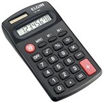 Ficha técnica e caractérísticas do produto Calculadora de Bolso com 8 Dígitos Preta CB1483 Elgin