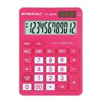 Ficha técnica e caractérísticas do produto Calculadora de Mesa 12 Digitos Rosa PC286PK Procalc