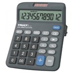 Ficha técnica e caractérísticas do produto Calculadora de Mesa 12 Digitos Truly 833-12