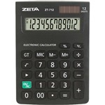 Ficha técnica e caractérísticas do produto Calculadora de Mesa 12DIG. Zetta ZT712 Preta - Harder Eletro