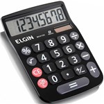 Ficha técnica e caractérísticas do produto Calculadora de Mesa 8 Dígitos MV-4133 com Célula Solar Preta - Elgin