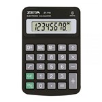 Ficha técnica e caractérísticas do produto Calculadora de Mesa 8 Dígitos Zeta ZT718