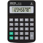 Ficha técnica e caractérísticas do produto Calculadora de Mesa 8DIG. Zeta ZT718 Preta - Harder Eletro