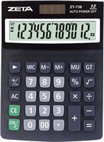 Ficha técnica e caractérísticas do produto Calculadora de Mesa com 12 Dígitos - Zeta
