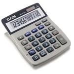 Ficha técnica e caractérísticas do produto Calculadora de Mesa Elgin 12 Dígitos MV-4122 com Célula Solar - Cinza/Preta