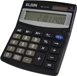 Ficha técnica e caractérísticas do produto Calculadora de Mesa Elgin Mv-4124 Solar ou Bateria Preta