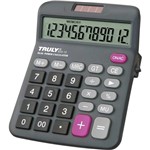 Ficha técnica e caractérísticas do produto Calculadora de Mesa Trully 12dig.visor Incl.preta Unidade - Procalc