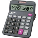 Ficha técnica e caractérísticas do produto Calculadora de Mesa Trully 12dig.visor Incl.preta Procalc Unidade