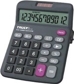 Ficha técnica e caractérísticas do produto Calculadora de Mesa Trully 12Dig.Visor Incl.Preta Procalc