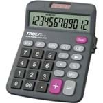 Ficha técnica e caractérísticas do produto Calculadora de Mesa Trully 12dig.visor Incl.preta