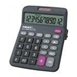 Ficha técnica e caractérísticas do produto Calculadora de Mesa Truly 12 Dígitos 833-12