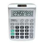 Ficha técnica e caractérísticas do produto Calculadora de Mesa Truly 6001-10 - 10 Dígitos, Cor Prata, Solar/bateria, VISOR EXTRA GRANDE, (G10)