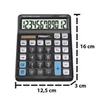Ficha técnica e caractérísticas do produto Calculadora de Mesa Truly 873-12