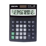 Ficha técnica e caractérísticas do produto Calculadora de Mesa Zeta 12 Dígitos Zt738
