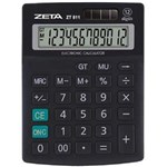 Ficha técnica e caractérísticas do produto Calculadora de Mesa Zeta Zt811 12Digitospreta