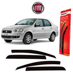 Ficha técnica e caractérísticas do produto Calha de Chuva Fume Claro Fiat Siena Ate 2008 - 4 Peças