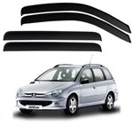 Ficha técnica e caractérísticas do produto Calha Defletor Chuva Peugeot 206 SW Todos - 4 Portas - Ecoflex