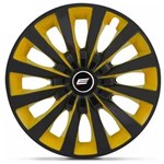 Ficha técnica e caractérísticas do produto Calota Esportiva Tuning Elite Yellow Aro 13 Universal Amarelo e Preto