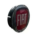 Ficha técnica e caractérísticas do produto Calotinha Centro De Roda Fiat C49mm Logo Cromo Vermelho