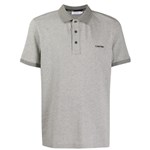 Ficha técnica e caractérísticas do produto Calvin Klein Camisa Polo com Logo Bordado - Cinza