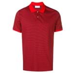 Ficha técnica e caractérísticas do produto Calvin Klein Camisa Polo Listrada - Vermelho