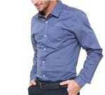 Ficha técnica e caractérísticas do produto Calvin Klein Camisa Regular Azul Marinho