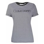 Ficha técnica e caractérísticas do produto Calvin Klein Camiseta com Listras - Preto
