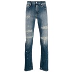 Ficha técnica e caractérísticas do produto Calvin Klein Jeans Calça Jeans Slim Destroyed - Azul