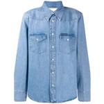 Ficha técnica e caractérísticas do produto Calvin Klein Jeans Camisa Jeans Clássica - Azul
