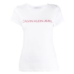 Ficha técnica e caractérísticas do produto Calvin Klein Jeans Camiseta com Logo - BRANCO