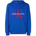 Ficha técnica e caractérísticas do produto Calvin Klein Jeans Moletom com Logo e Capuz - Azul