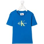 Ficha técnica e caractérísticas do produto Calvin Klein Kids Camiseta com Estampa de Logo - Azul