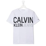 Ficha técnica e caractérísticas do produto Calvin Klein Kids Camiseta com Estampa de Logo - Branco