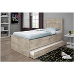 Ficha técnica e caractérísticas do produto Cama Bau Solteiro 0,88 Larissa com Cama Auxiliar Dani Framar - Vanilla - Bege