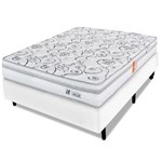 Ficha técnica e caractérísticas do produto Cama Box Casal Colchão Ortopédico Espuma D28 Certificada 138x188x58cm - BRANCO