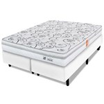 Ficha técnica e caractérísticas do produto Cama Box Queen Colchão Ortopédico Espuma Certificada 158x198x58cm - BRANCO