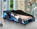 Ficha técnica e caractérísticas do produto Cama Carro Drift Infantil Azul - Ja Moveis