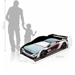 Ficha técnica e caractérísticas do produto Cama Carro Force 09 Infantil Branco