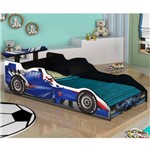 Ficha técnica e caractérísticas do produto Cama Infantil Carro Formula 1 Azul J&A Móveis Azul