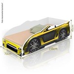 Ficha técnica e caractérísticas do produto Cama Infantil Carro Sport - Amarelo