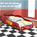 Ficha técnica e caractérísticas do produto Cama Infantil Carros Racing 85 Solteiro Laterais que Funcionam Como Grade de Proteção - Vermelho