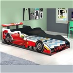 Ficha técnica e caractérísticas do produto Cama Infantil J&A Móveis Carro Racing - Vermelha
